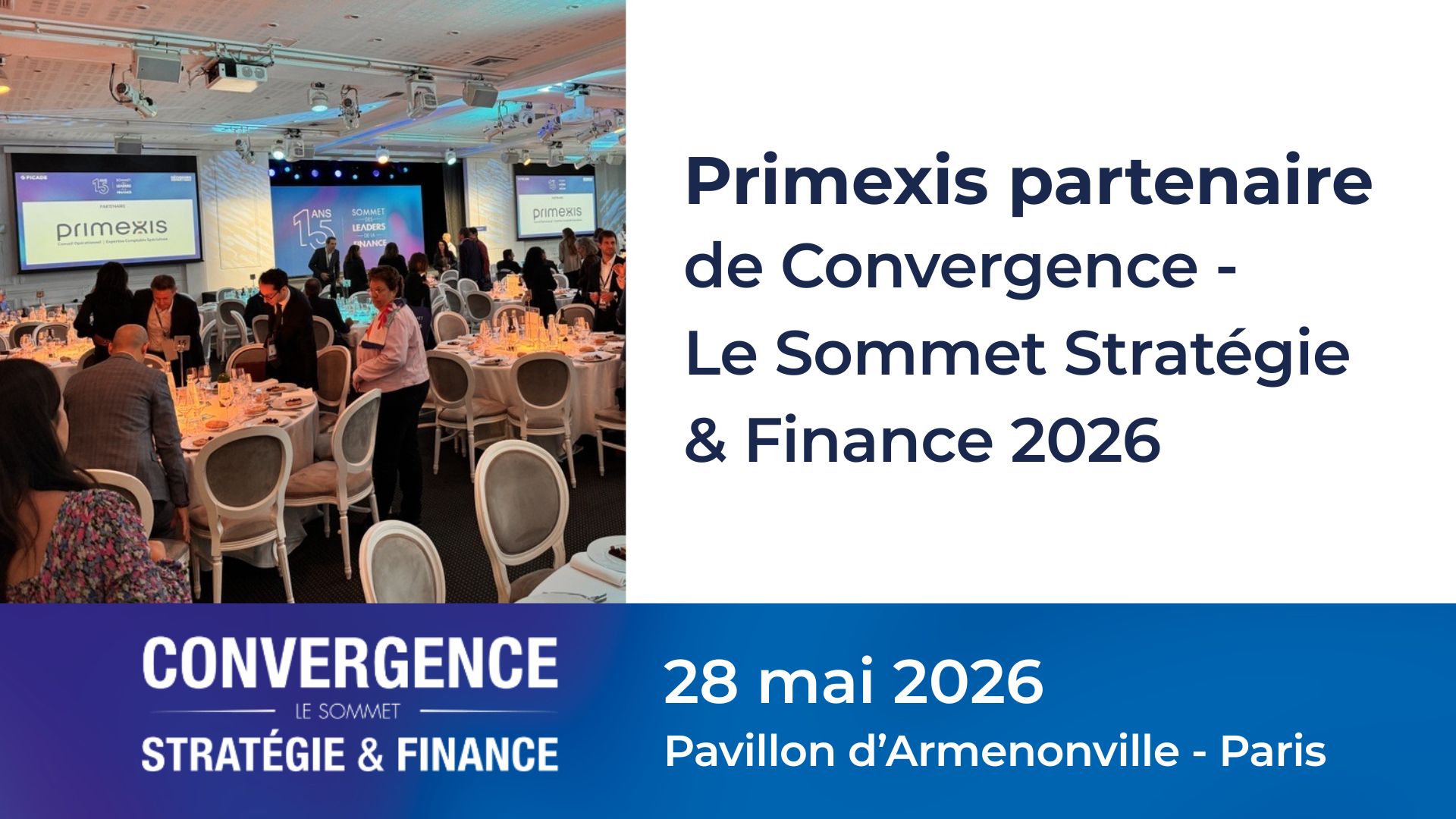 Primexis, partenaire de Convergence – Le Sommet Stratégie & Finance 2026
